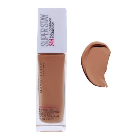Maybelline New York Superstay 24h Full Coverage Foundation, 33 True Buff