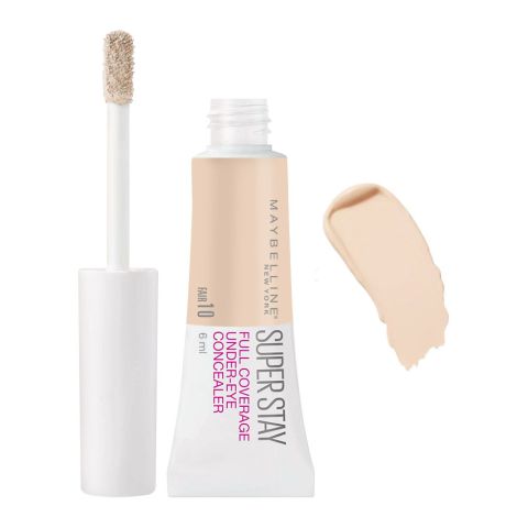 Maybelline New York Superstay Full Coverage Under-Eye Concealer, 10 Fair, 6ml