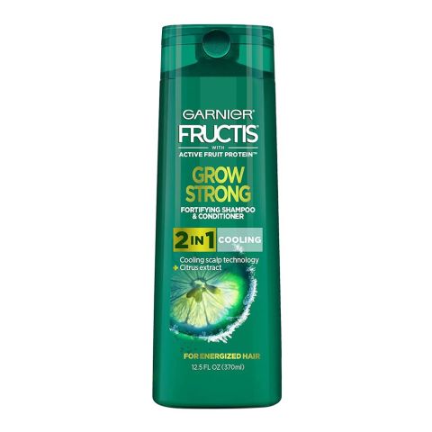 Garnier Grow Strong 2-In-1 Cooling Fortifying Shampoo + Conditioner, 370ml