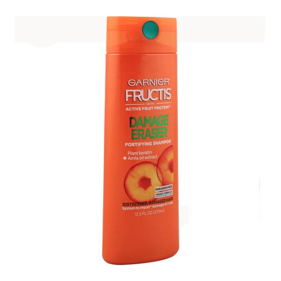 Garnier Fructis Damage Eraser Fortifying Shampoo, Plant Keratin + Amla Oil Extract, Paraben Free, 370ml