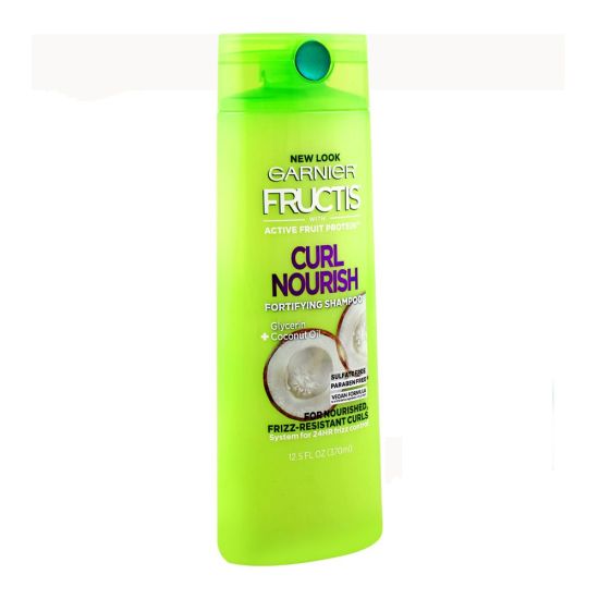 Garnier Fructis Curl Nourish Fortifying Shampoo, Glycerin + Coconut Oil, Paraben Free, 370ml