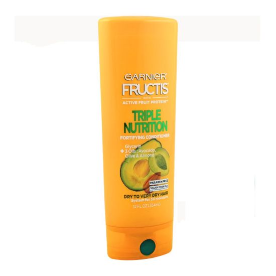 Garnier Fructis Triple Nutrition Fortifying Conditioner, Glycerin + 3 Oils, Paraben Free, 370ml