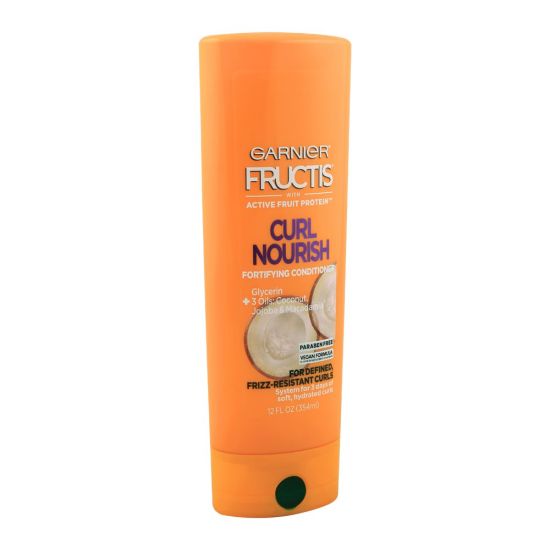 Garnier Fructis Curl Nourish Fortifying Conditioner, Glycerin + 3 Oils, Paraben Free, 370ml