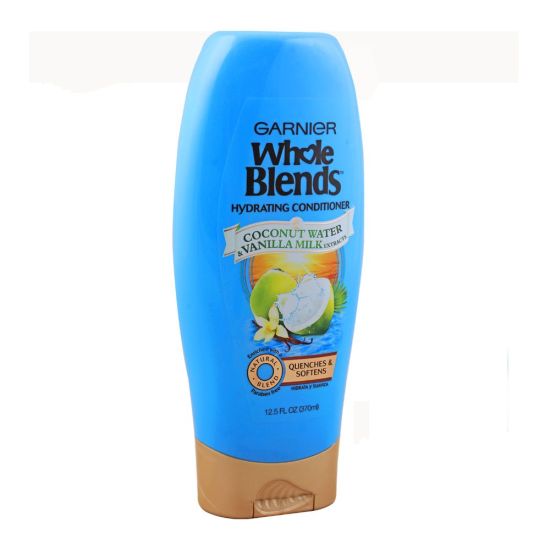 Garnier Whole Blends Coconut Water & Vanilla Milk Hydrating Conditioner, Softens Hair, Paraben Free, 370ml