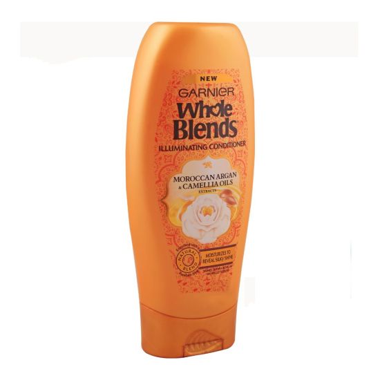 Garnier Whole Blends Moroccan Argan & Camellia Oils Illuminating Conditioner, For Silky Shine, Paraben Free370ml