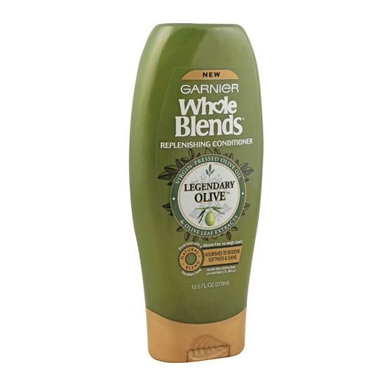 Garnier Whole Blends Legendary Olive Replenishing Conditioner, Restore Softness & Shine, Paraben Free, 370ml